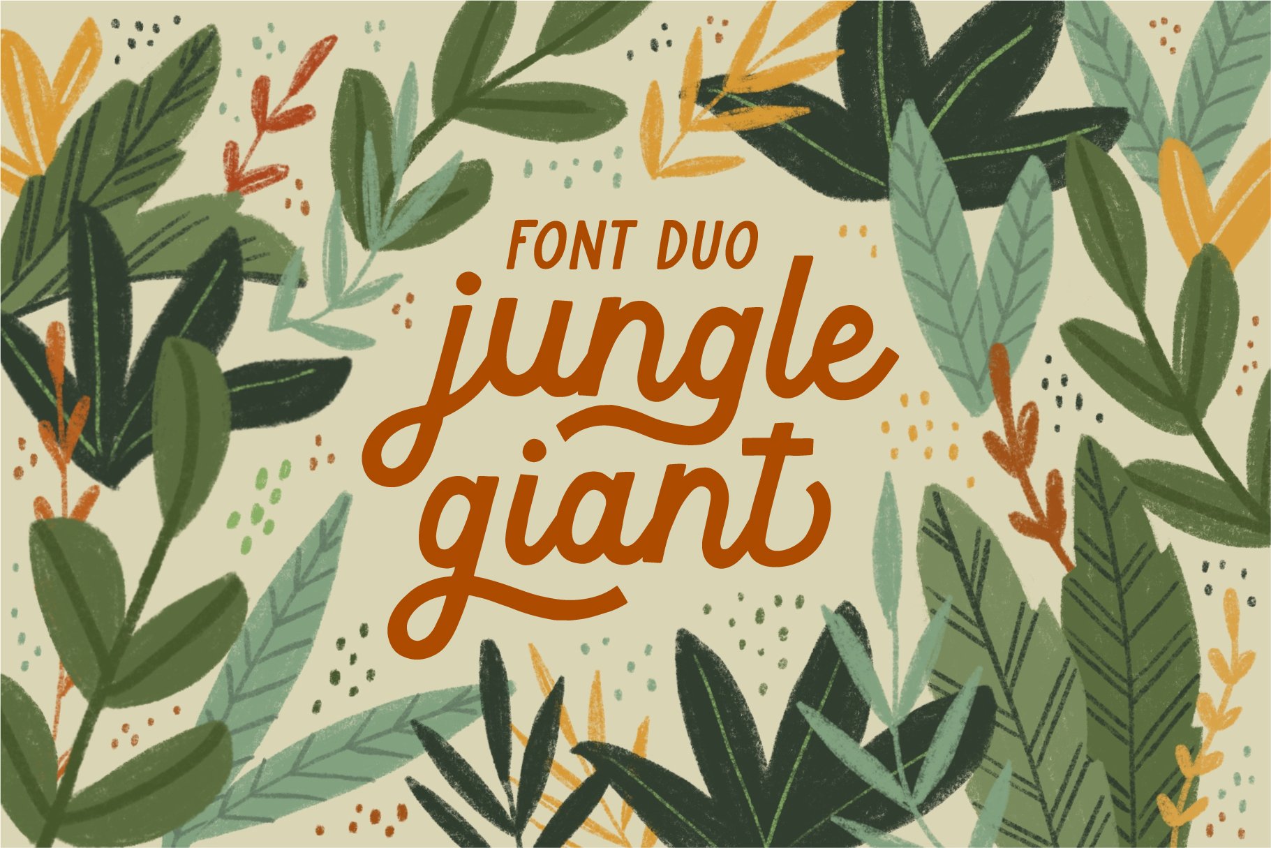 Jungle Giant Font Duo cover image.