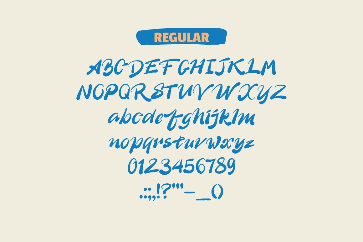 Arunika Brush Font preview image.