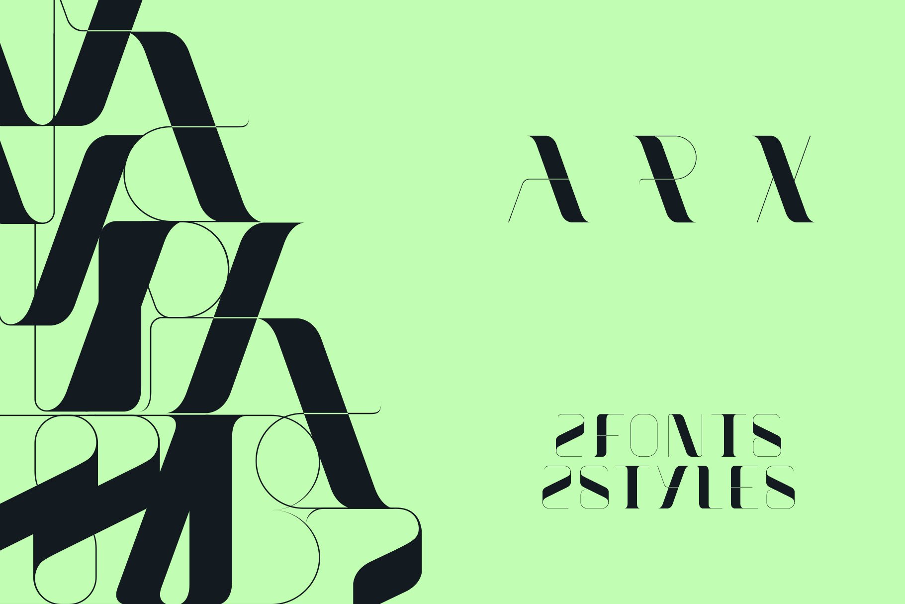 Arx | Display | 2 Fonts + 2 Styles cover image.