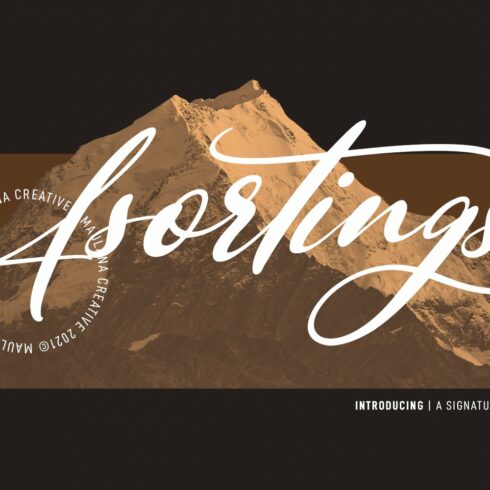 Asortings Signature Script Font cover image.