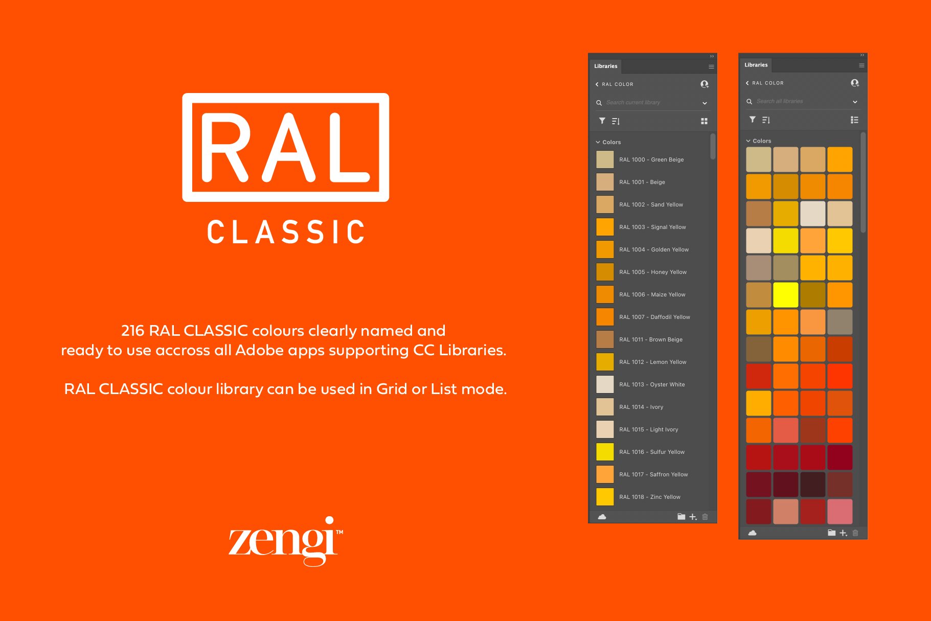 RAL CLASSIC Color Librarypreview image.