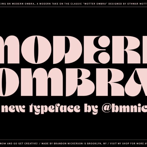 Modern Ombra - Quirky Display Font cover image.