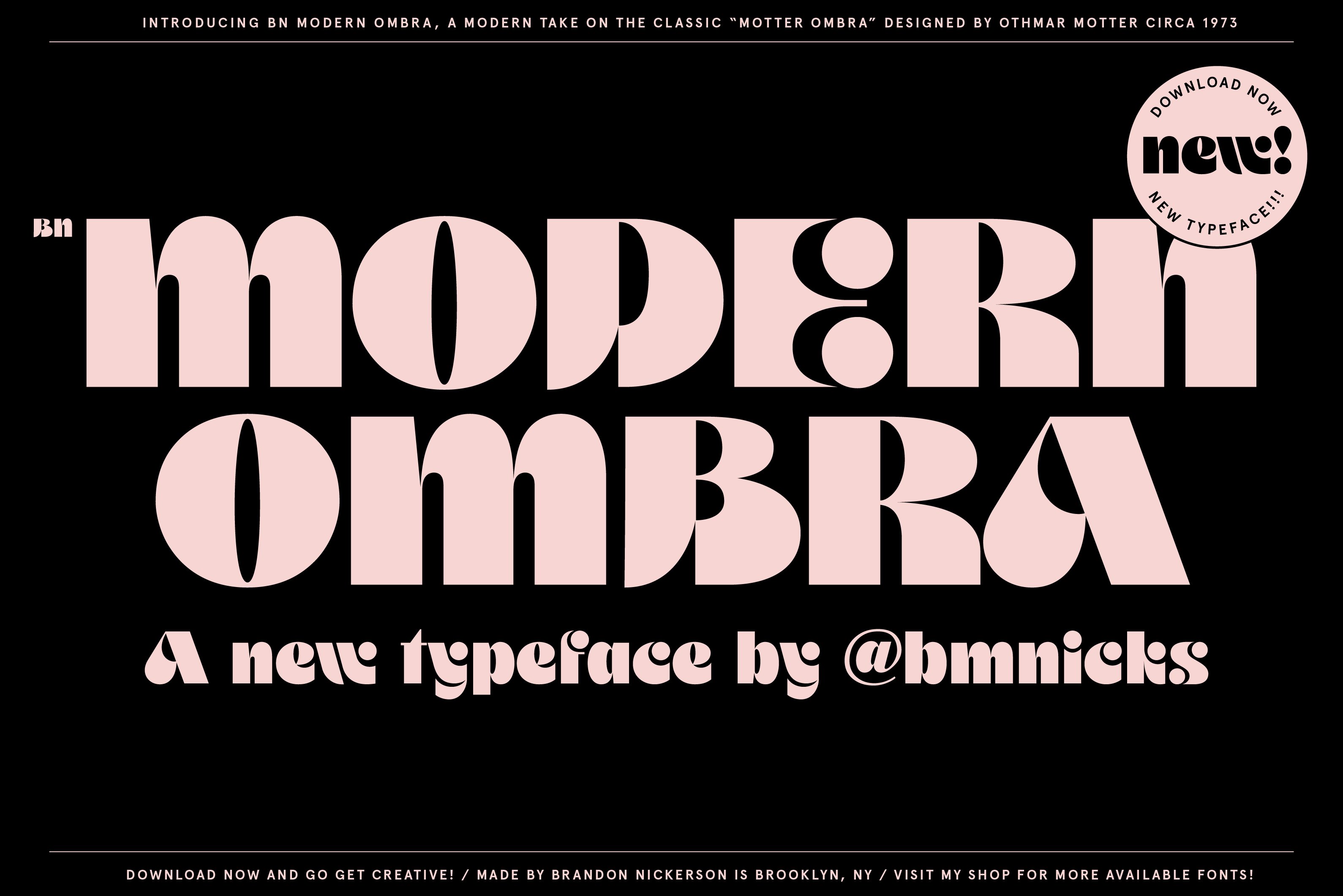 Modern Ombra - Quirky Display Font cover image.