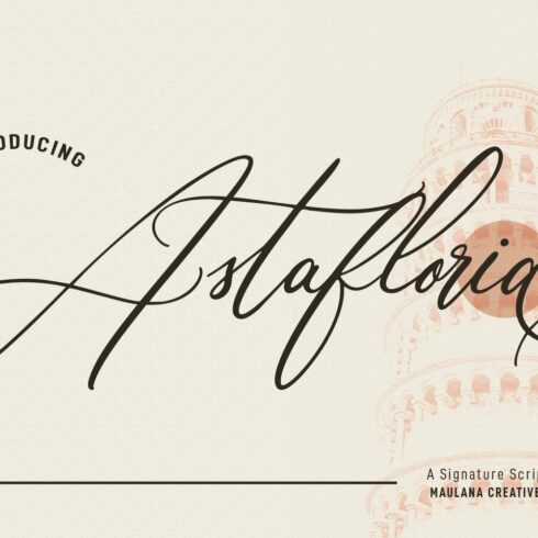 Astafloria Signature Script Font cover image.