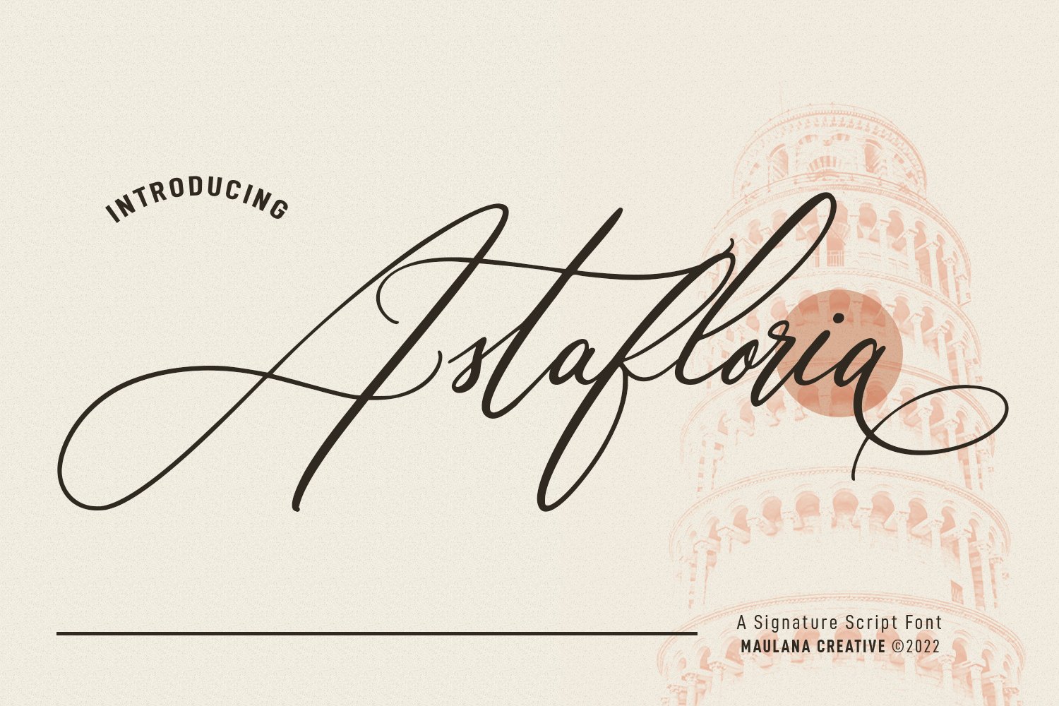 Astafloria Signature Script Font cover image.