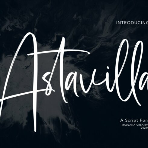 Astavilla Script Font cover image.