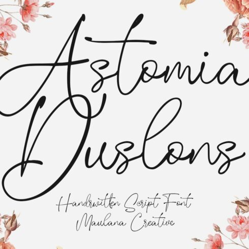 Astomia Duslons Script Font cover image.