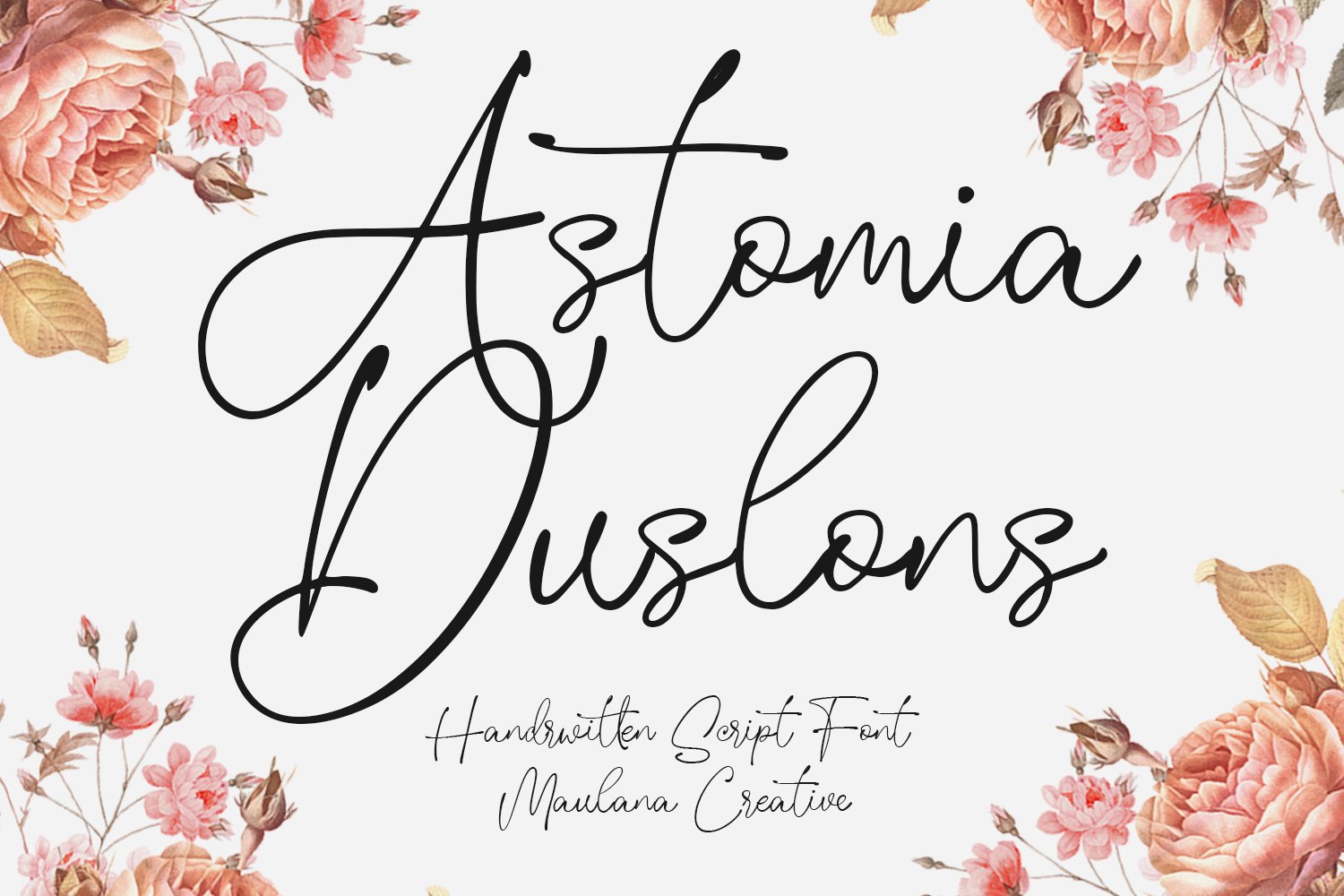 Astomia Duslons Script Font cover image.