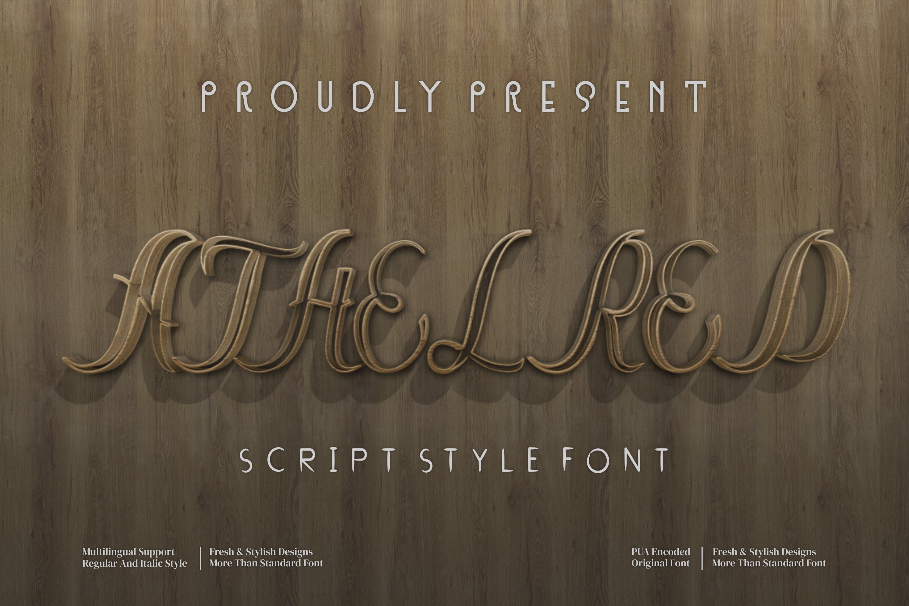 Athelred Script Font cover image.