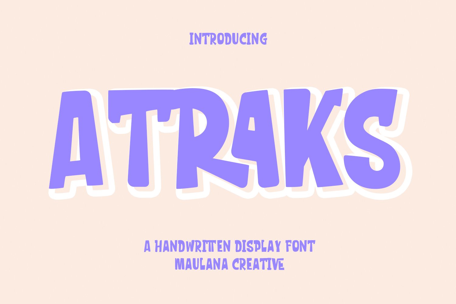 Atraks Handwritten Display Font cover image.