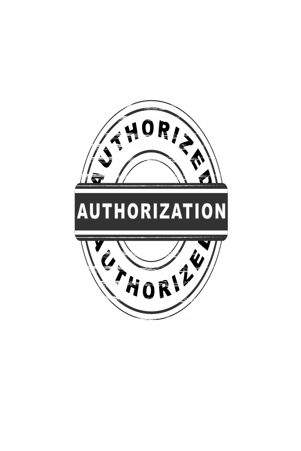 Authorization Stamp - TShirt Print Design pinterest preview image.