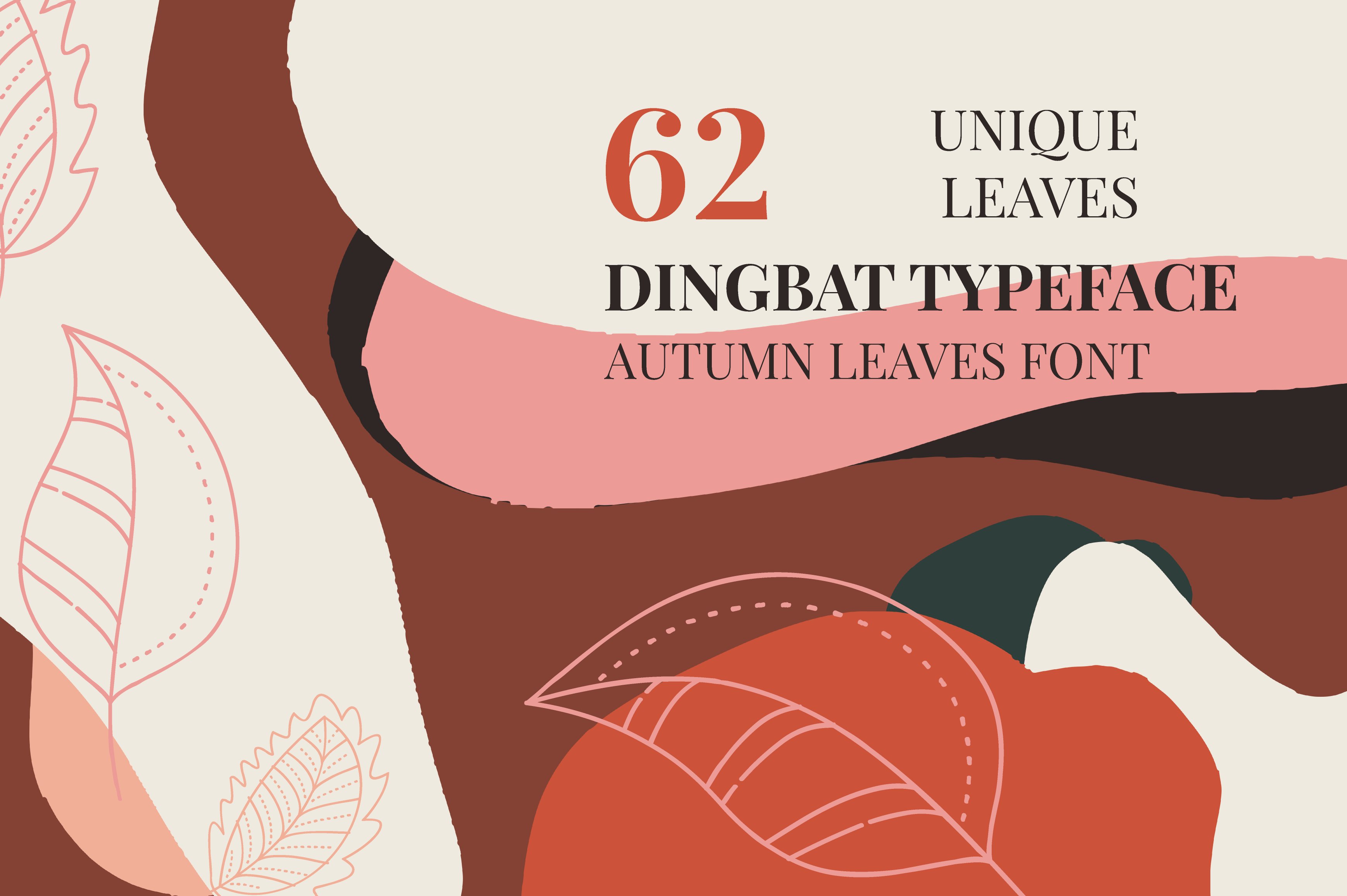 Autumn Leaves Dingbats Font cover image.