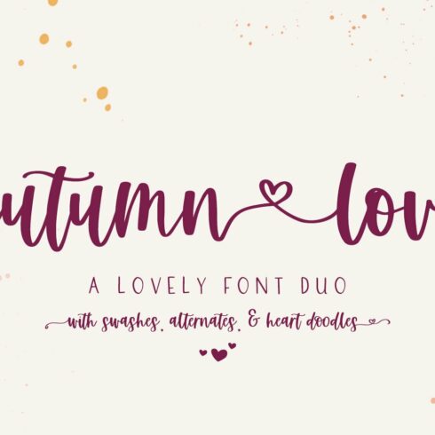 Autumn Love Font Duo cover image.