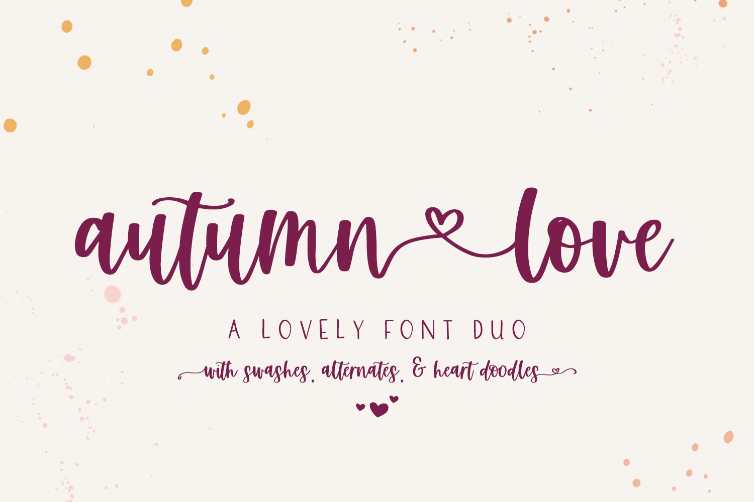 Autumn Love Font Duo cover image.