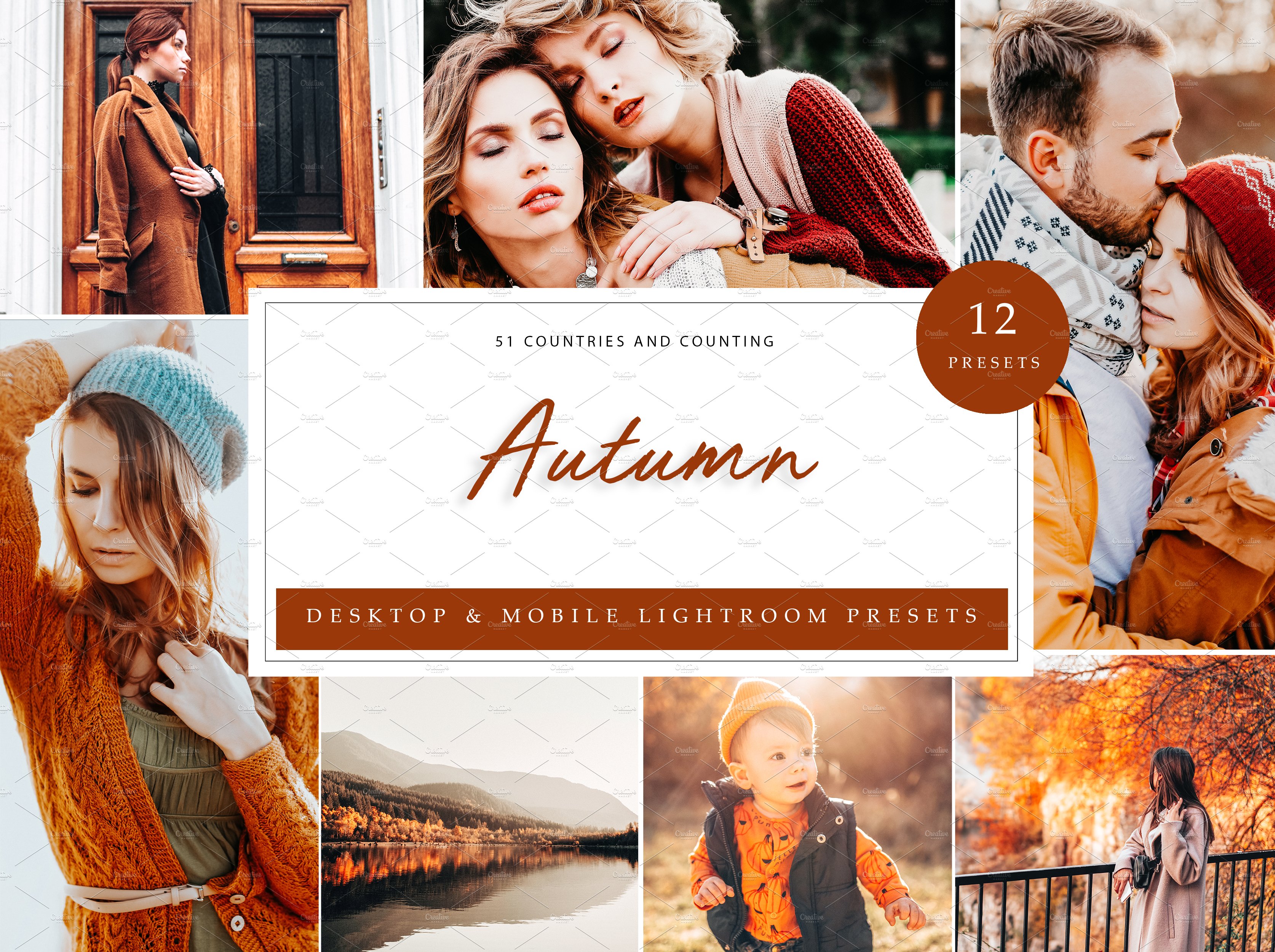 12 x Lightroom Presets, Autumncover image.