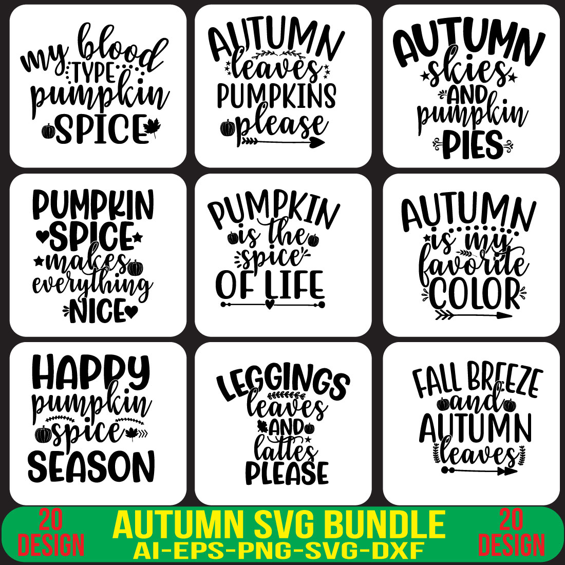 Autumn SVG Bundle preview image.