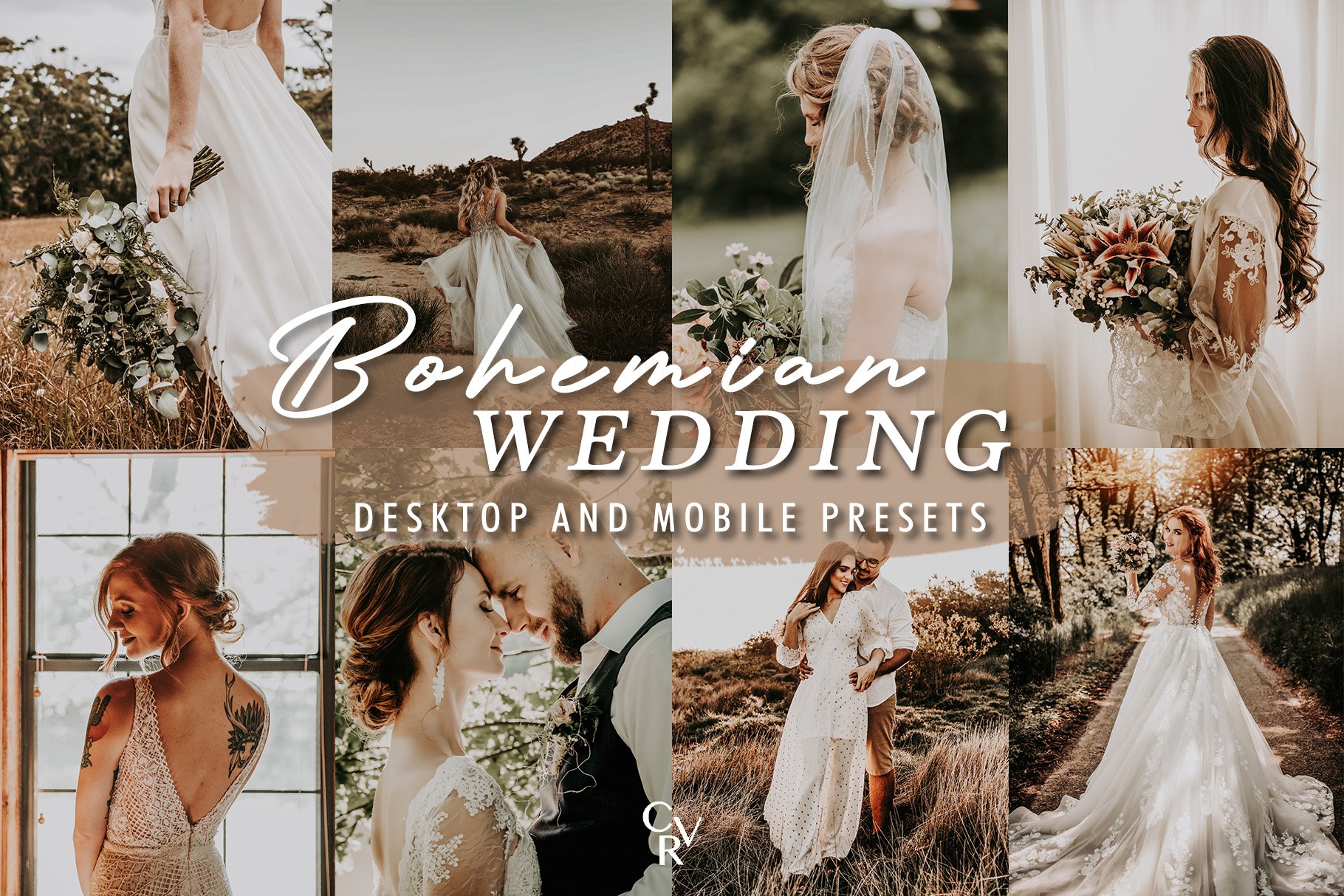 10 Boho Wedding Lightroom Presetscover image.