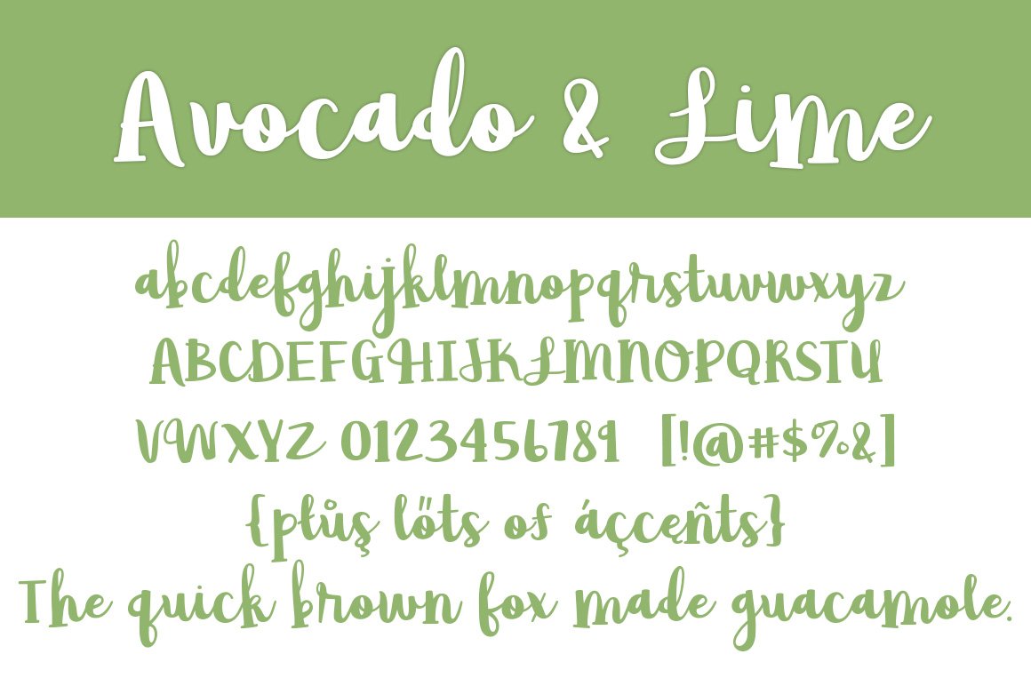 avocado lime letters 288