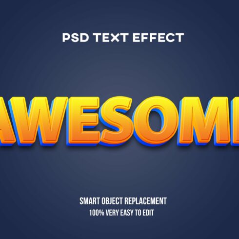 Awesome 3D Editable Text Effect Psdcover image.