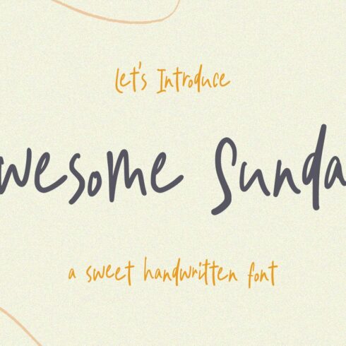 Awesome Sunday Cute Handwritten Font cover image.