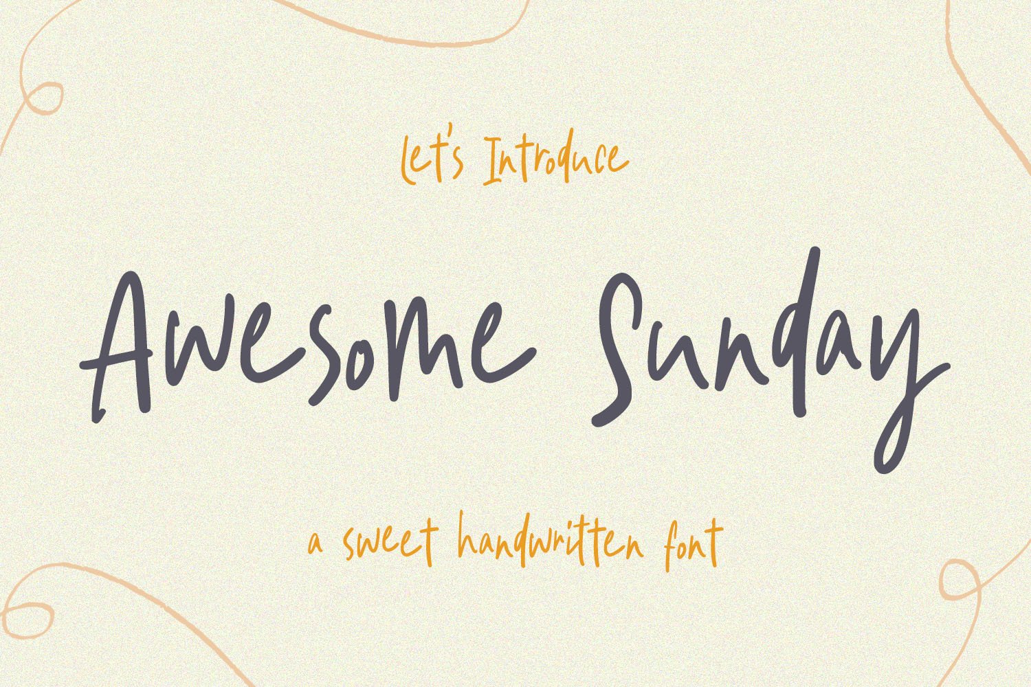 Awesome Sunday Cute Handwritten Font cover image.