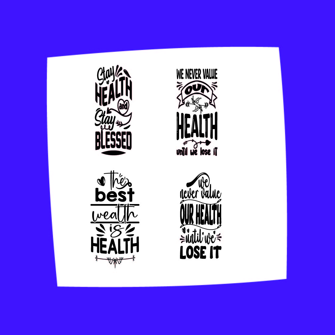 Happy World Health Day T-shirt Design Bundle preview image.