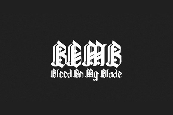 Blood On My Blade font cover image.