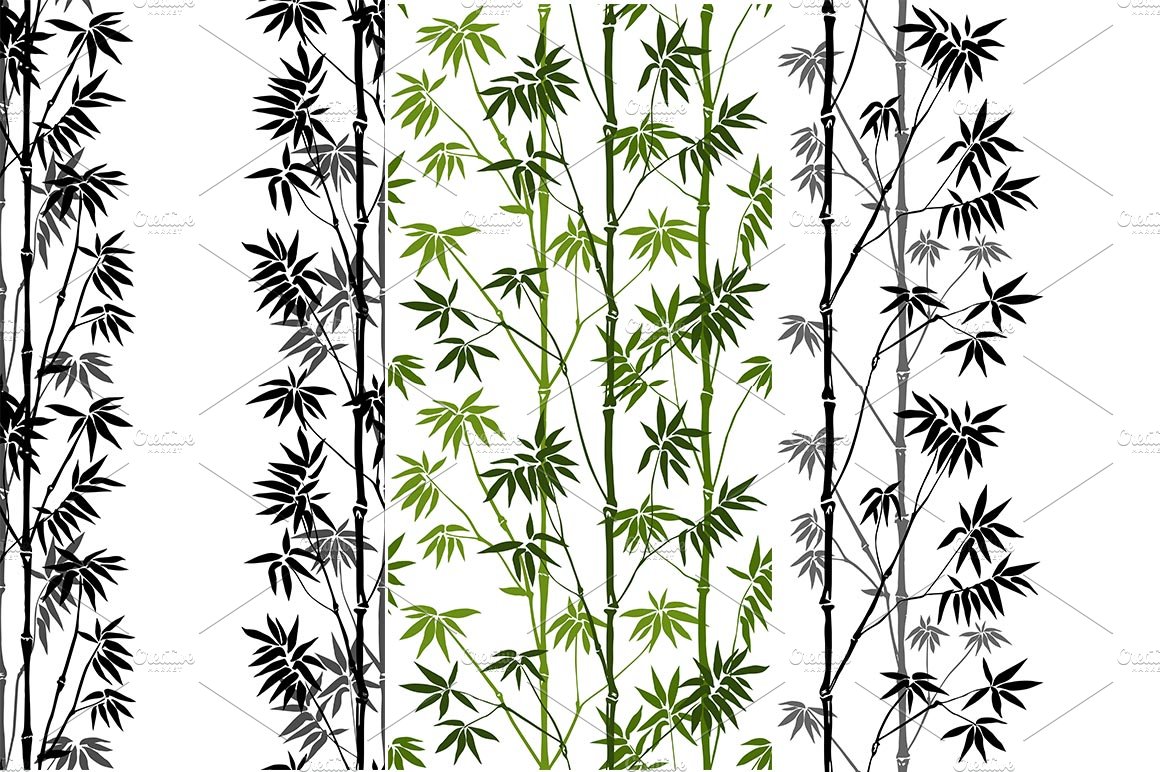 Bamboo Seamless Patterns preview image.