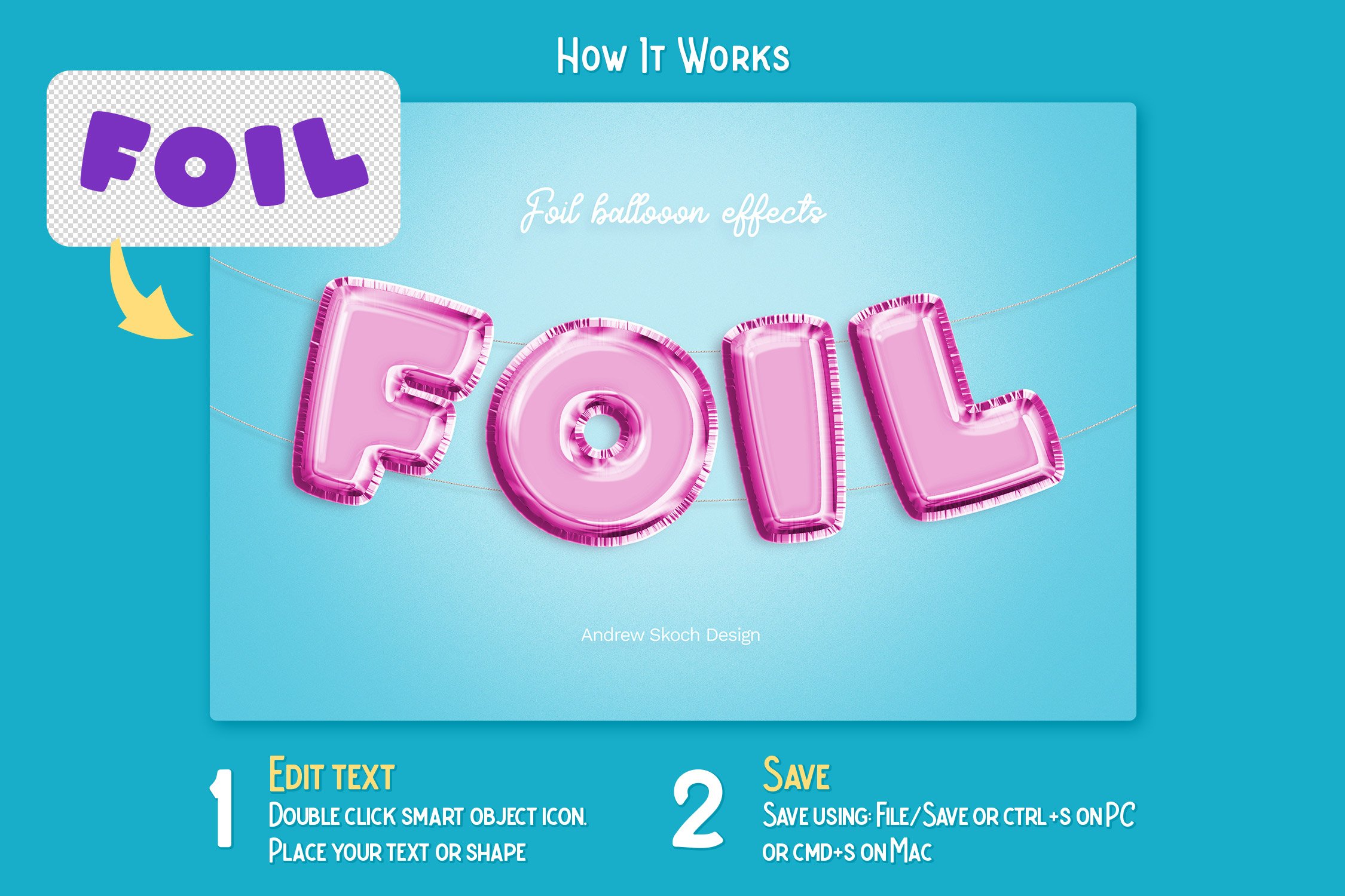 Foil Balloon Text Effectspreview image.