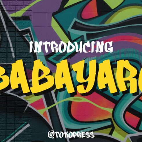 BABAYARO - graffiti font cover image.