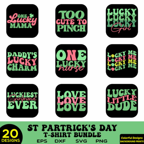 Retro StPatrick’s Day T Shirt Bundle cover image.