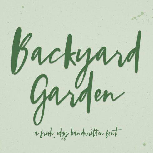 Backyard Garden Script Font cover image.