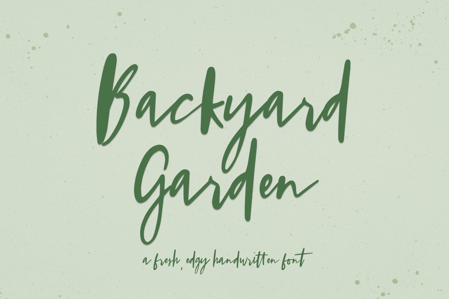 Backyard Garden Script Font cover image.