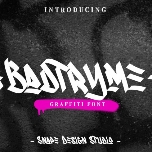 Badtryme - Graffiti Font cover image.