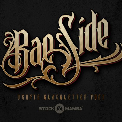 BaeSide Ornate Blackletter Font cover image.
