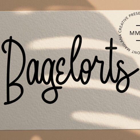 Bagelorts Handwritten Script Font cover image.