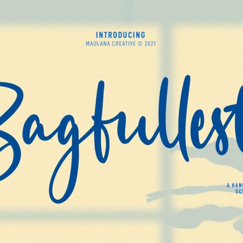 Bagfullest Handwritten Script Font cover image.