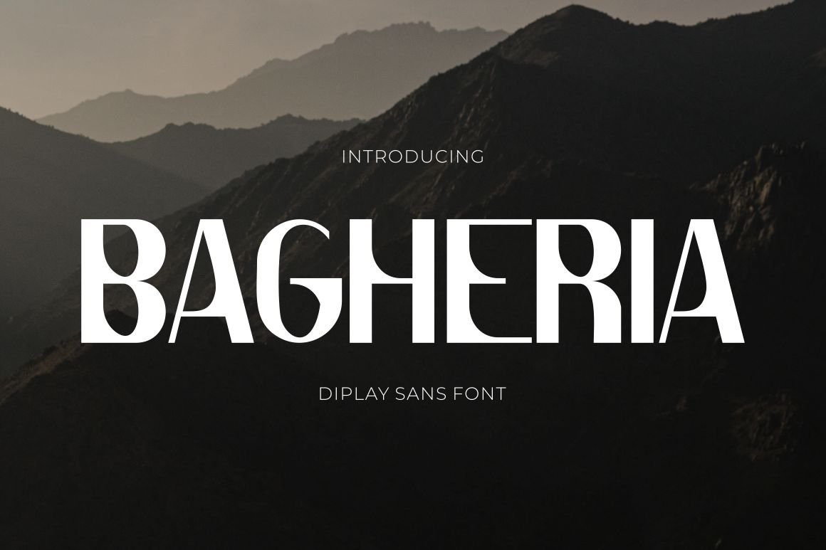 Bagheria - Stylish Modern Sans Font cover image.