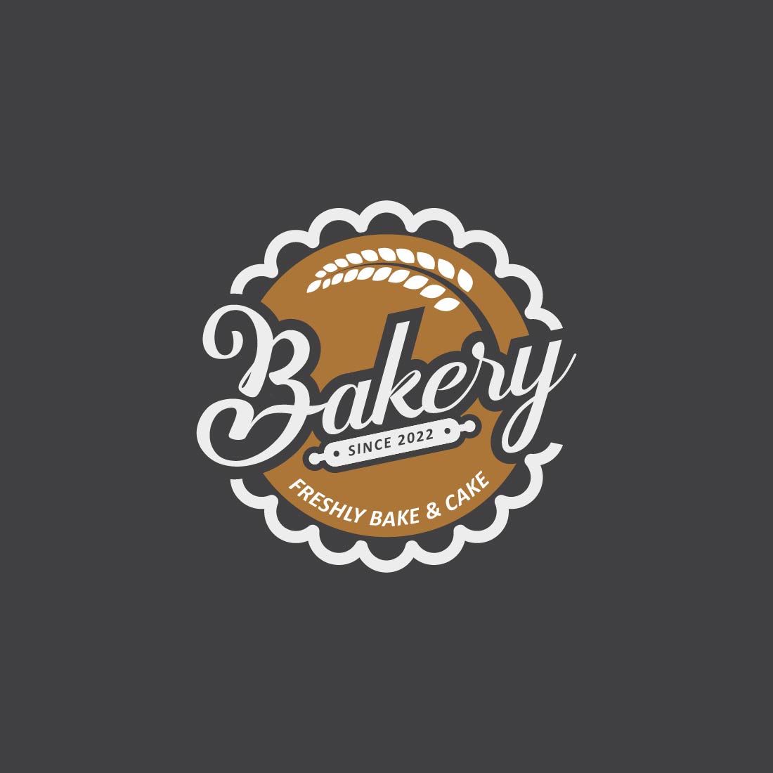 Bakery Logo Design Template preview image.