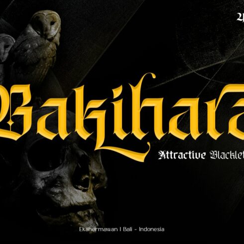 Bakihara - Blackletter Font Family cover image.