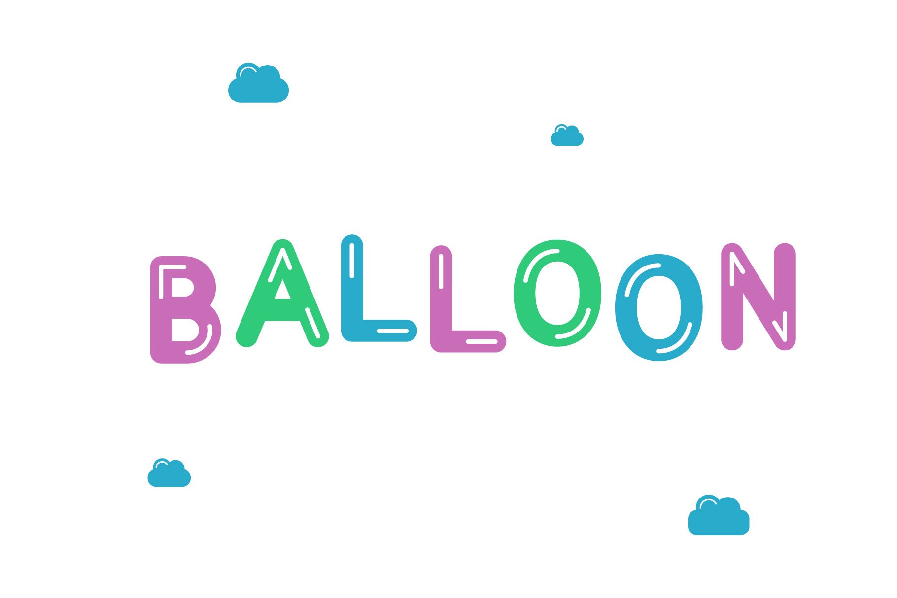 balloon vector font 4 68