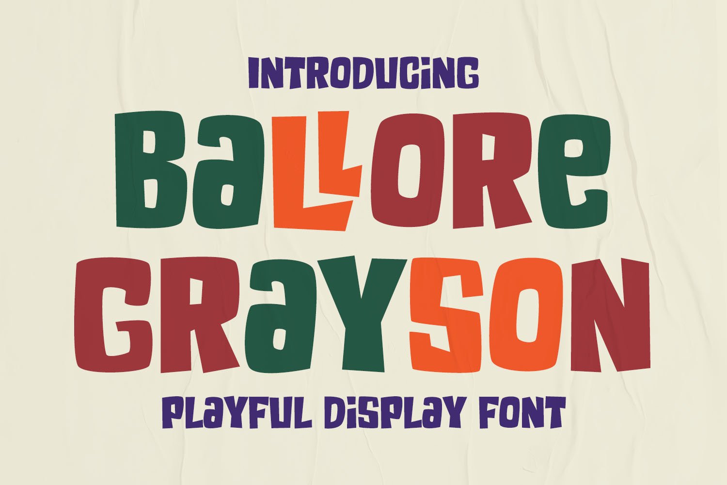 Ballore Grayson - Fun Display Font cover image.