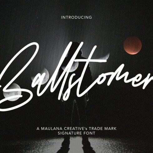 Ballstomer Signature Font cover image.