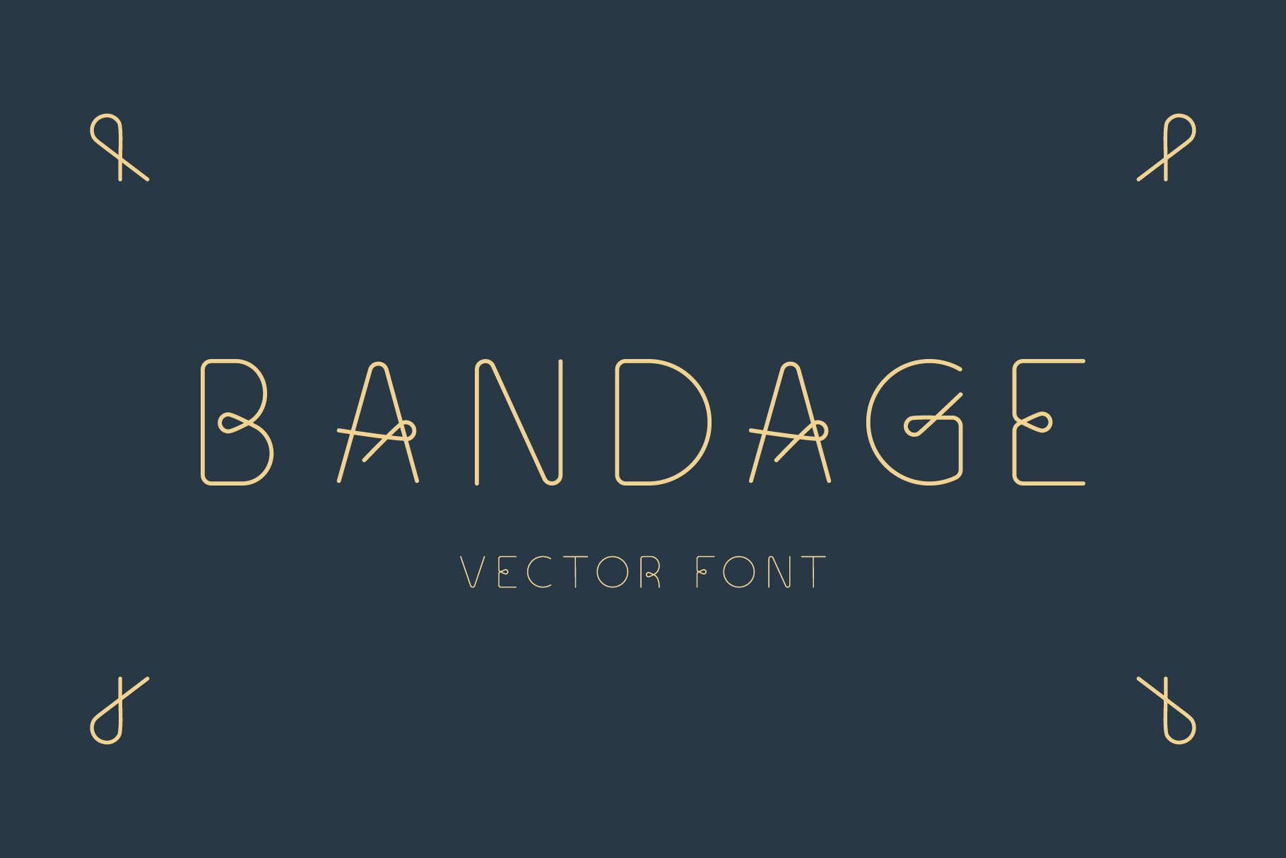 Vector Font. Bandage cover image.