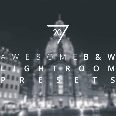 20 Awesome B&W Lightroom Presetscover image.