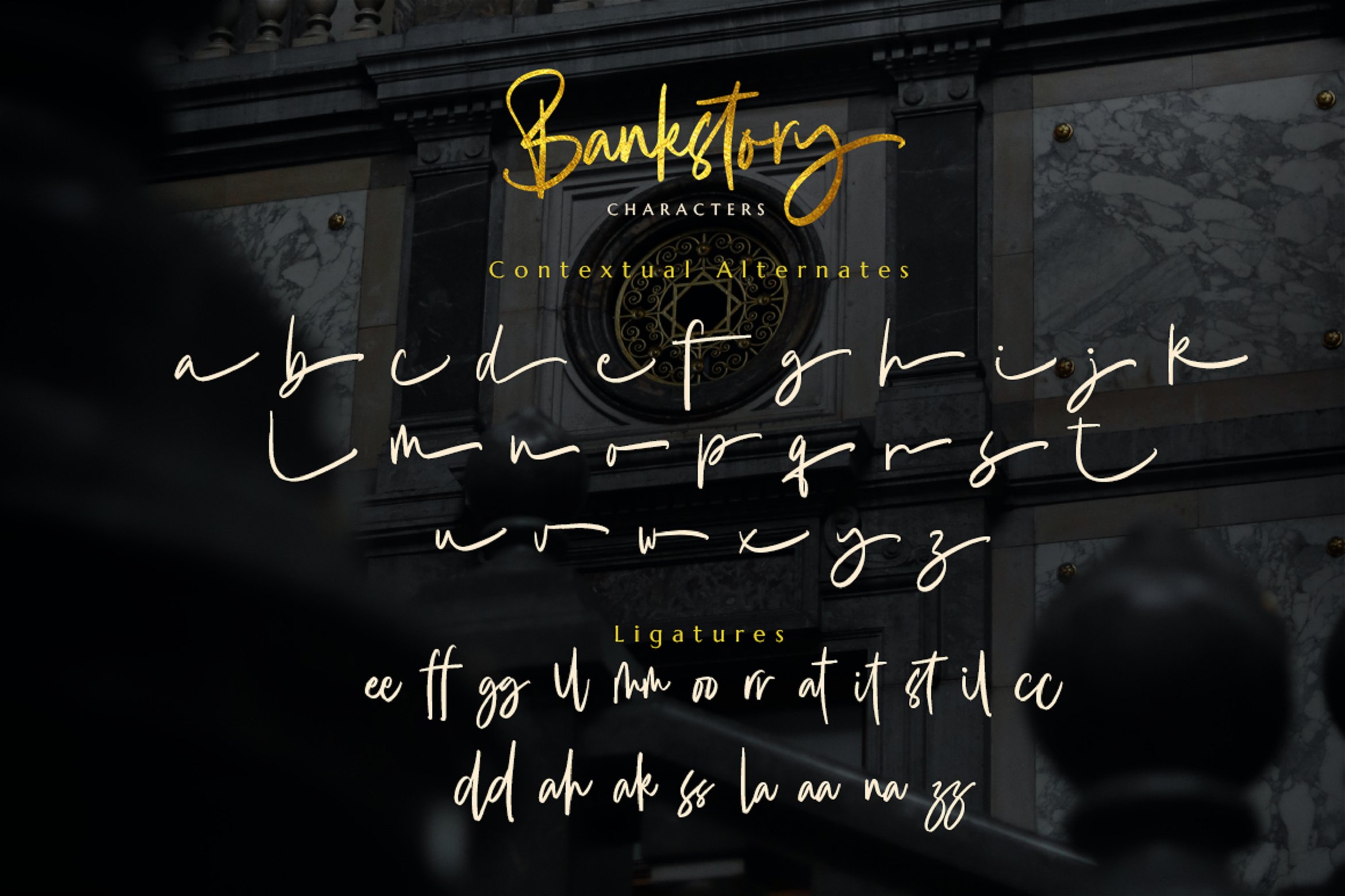Bankstory - Handwritten Font preview image.