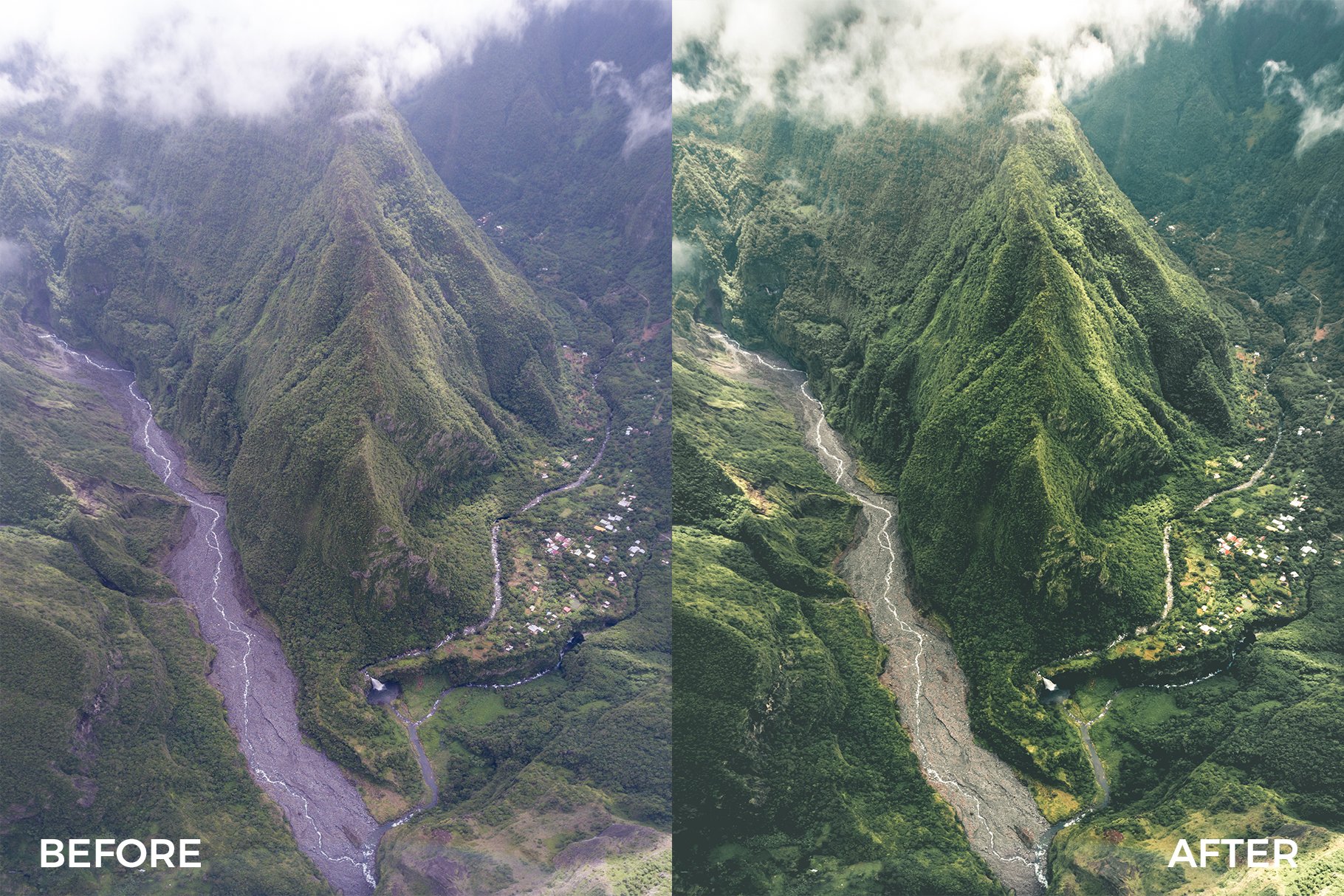 banner drone preset before after mauritius 454