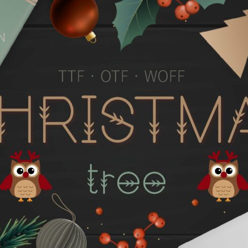 ChristmasTree Modern Sans Serif Font cover image.