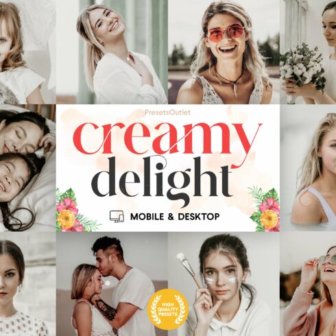 Creamy Lightroom Presets (DNG & XMP)cover image.