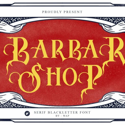 Barbar Shop - serif blackletter cover image.